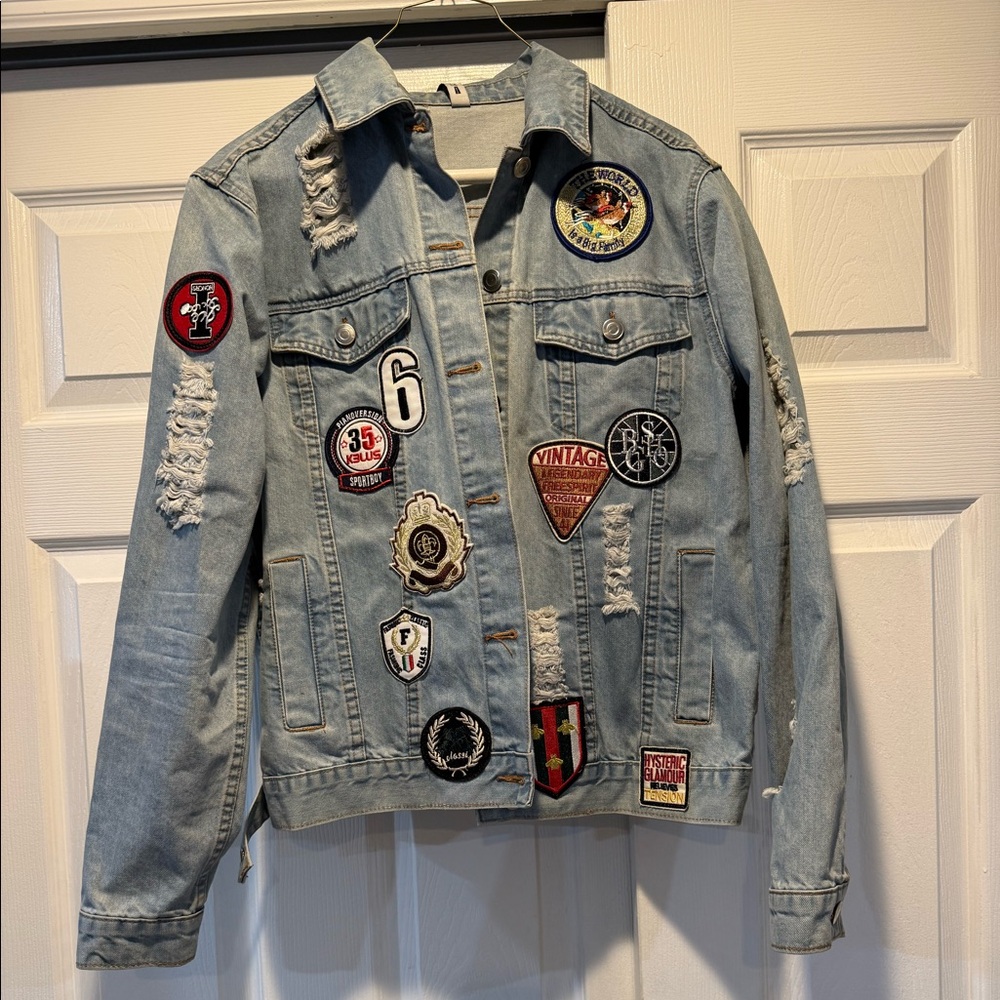 Denim Patchwork Jacket - image 1